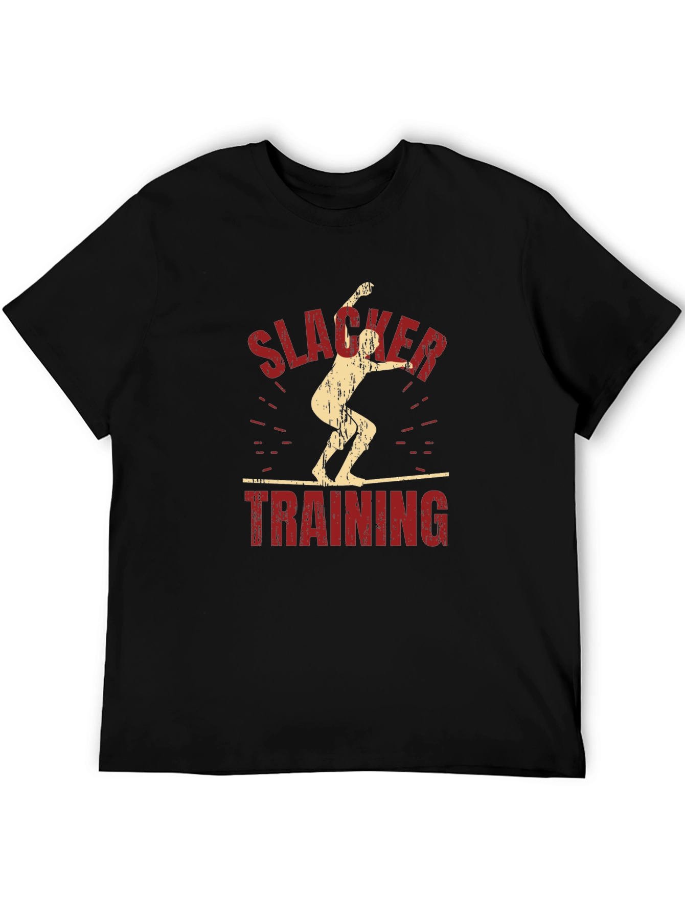 Slacker Training Graphic Tee - Black Cotton T-Shirt