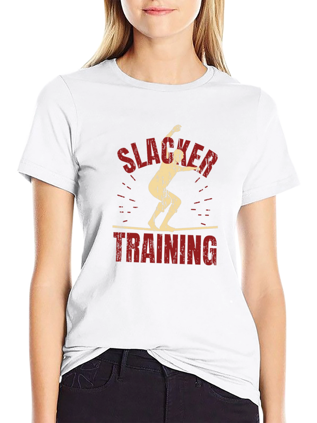 Slacker Training Graphic Tee - Black Cotton T-Shirt