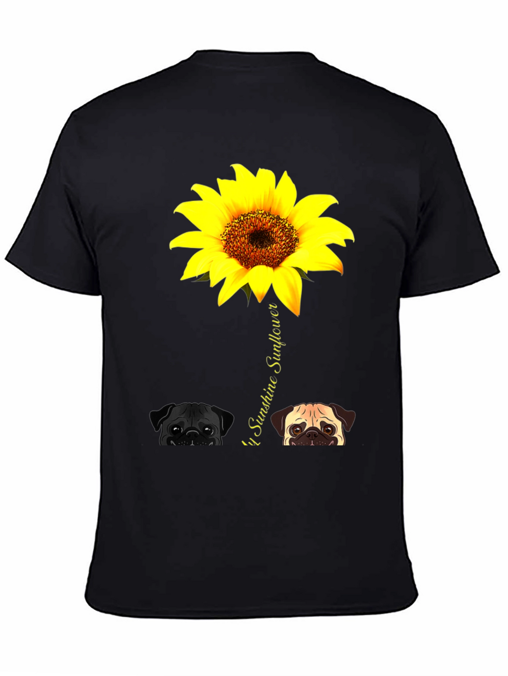 Pug Sunflower Graphic Tee - You Are My Sunshine