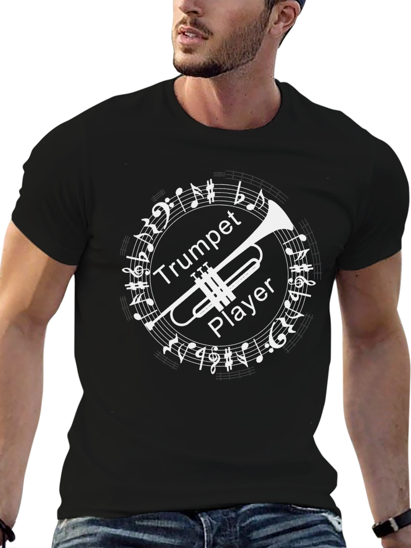 Trumpet Player Graphic Tee - Music Lovers Shirt