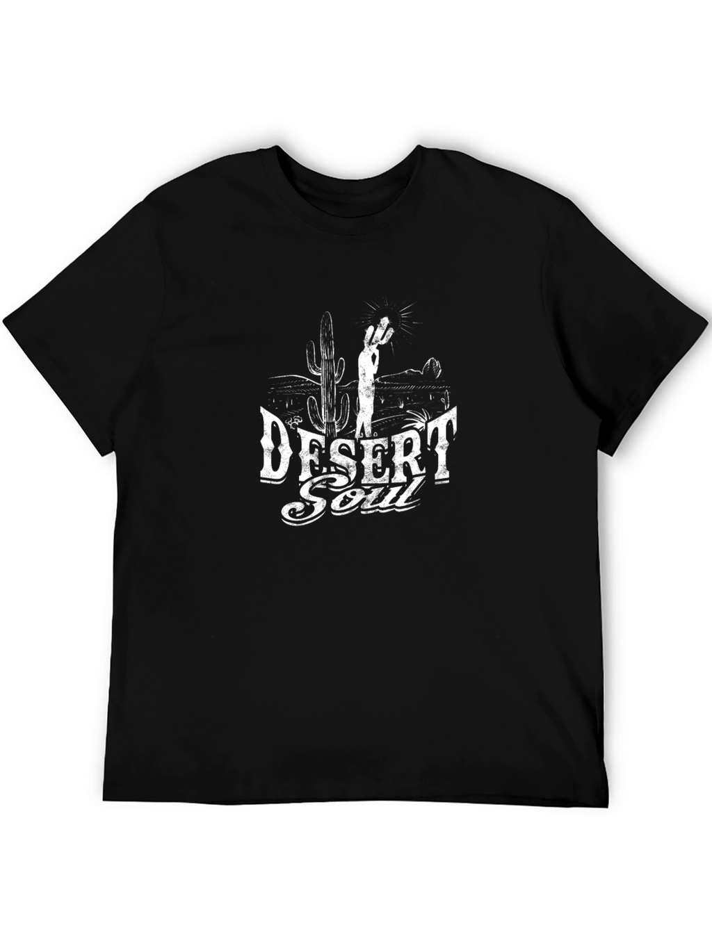 Desert Soul Graphic Tee - Black Cotton T-Shirt