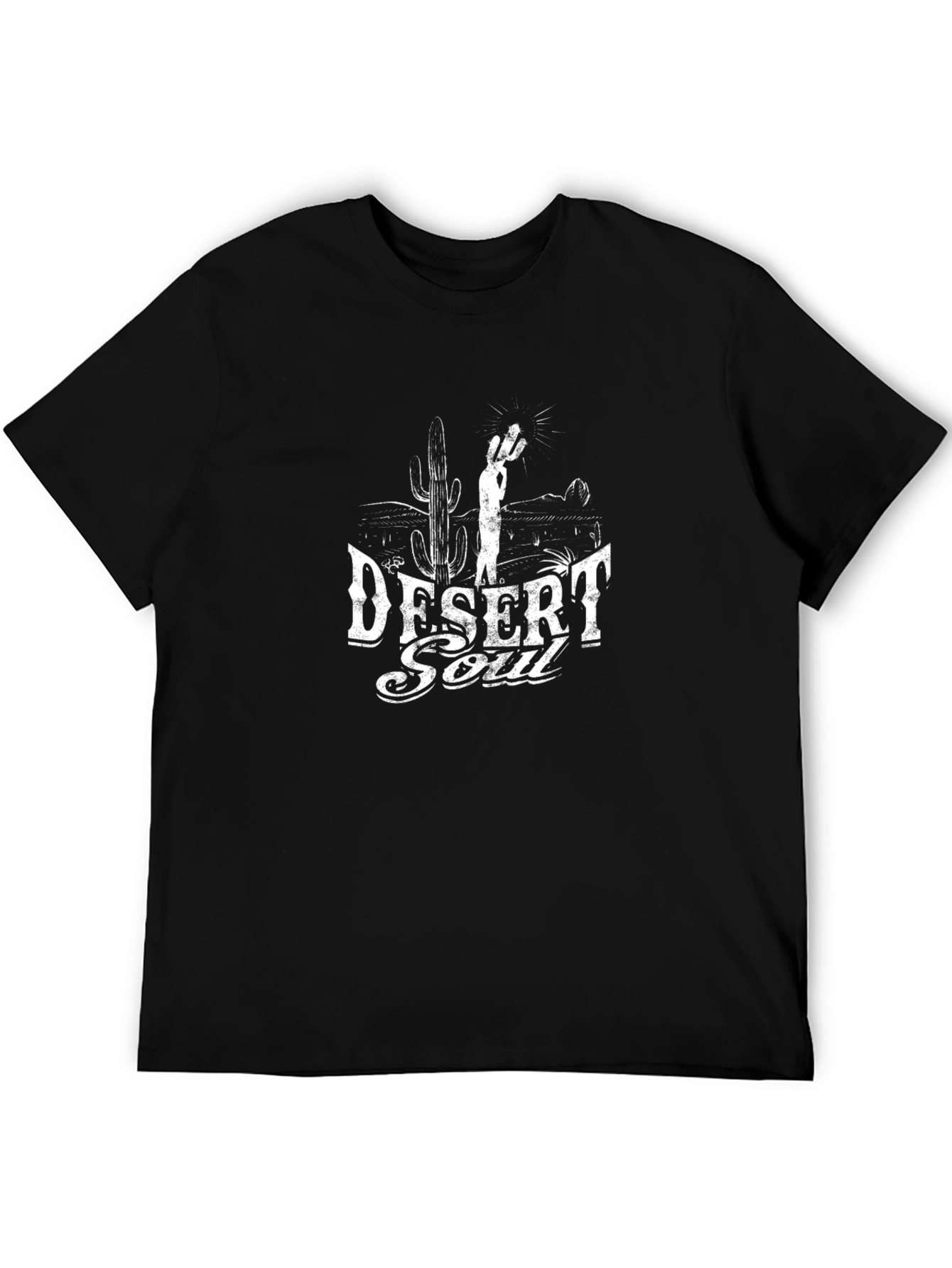 Desert Soul Graphic Tee - Black Cotton T-Shirt