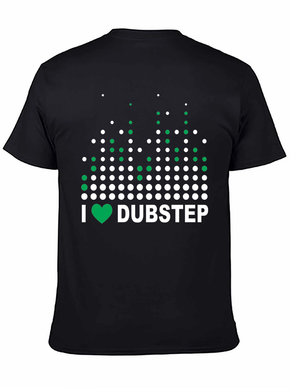 I Heart Dubstep Graphic Tee - Black Cotton T-Shirt