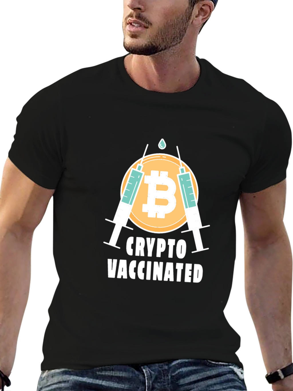 Crypto Vaccinated Graphic T-Shirt