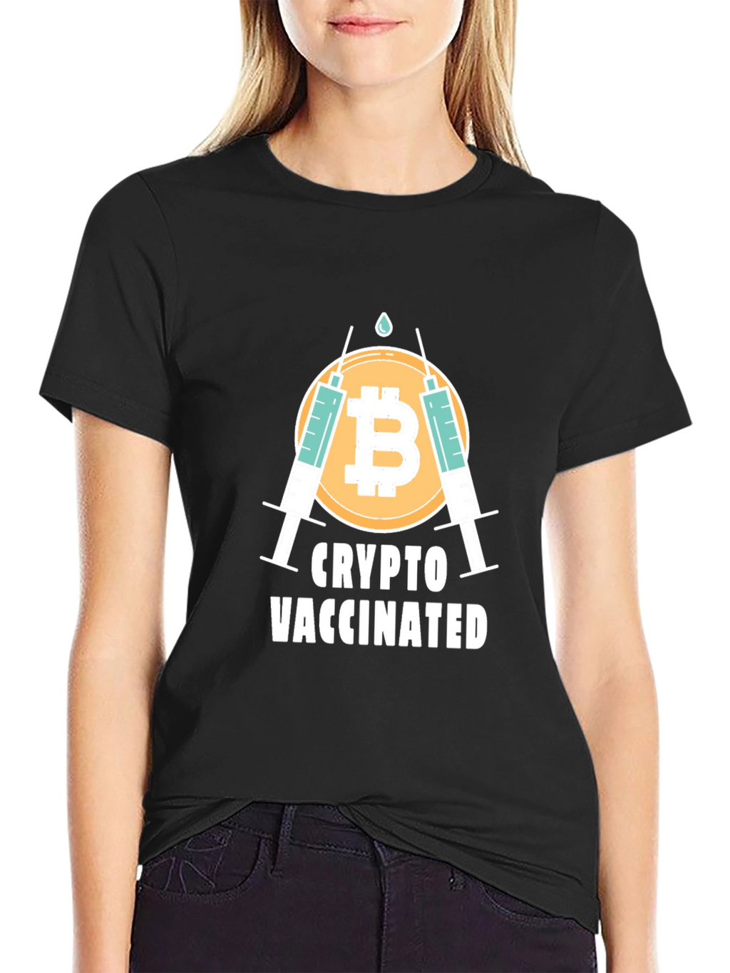 Crypto Vaccinated Graphic T-Shirt