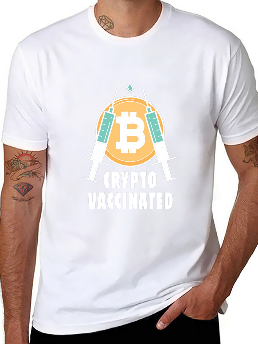 Crypto Vaccinated Graphic T-Shirt