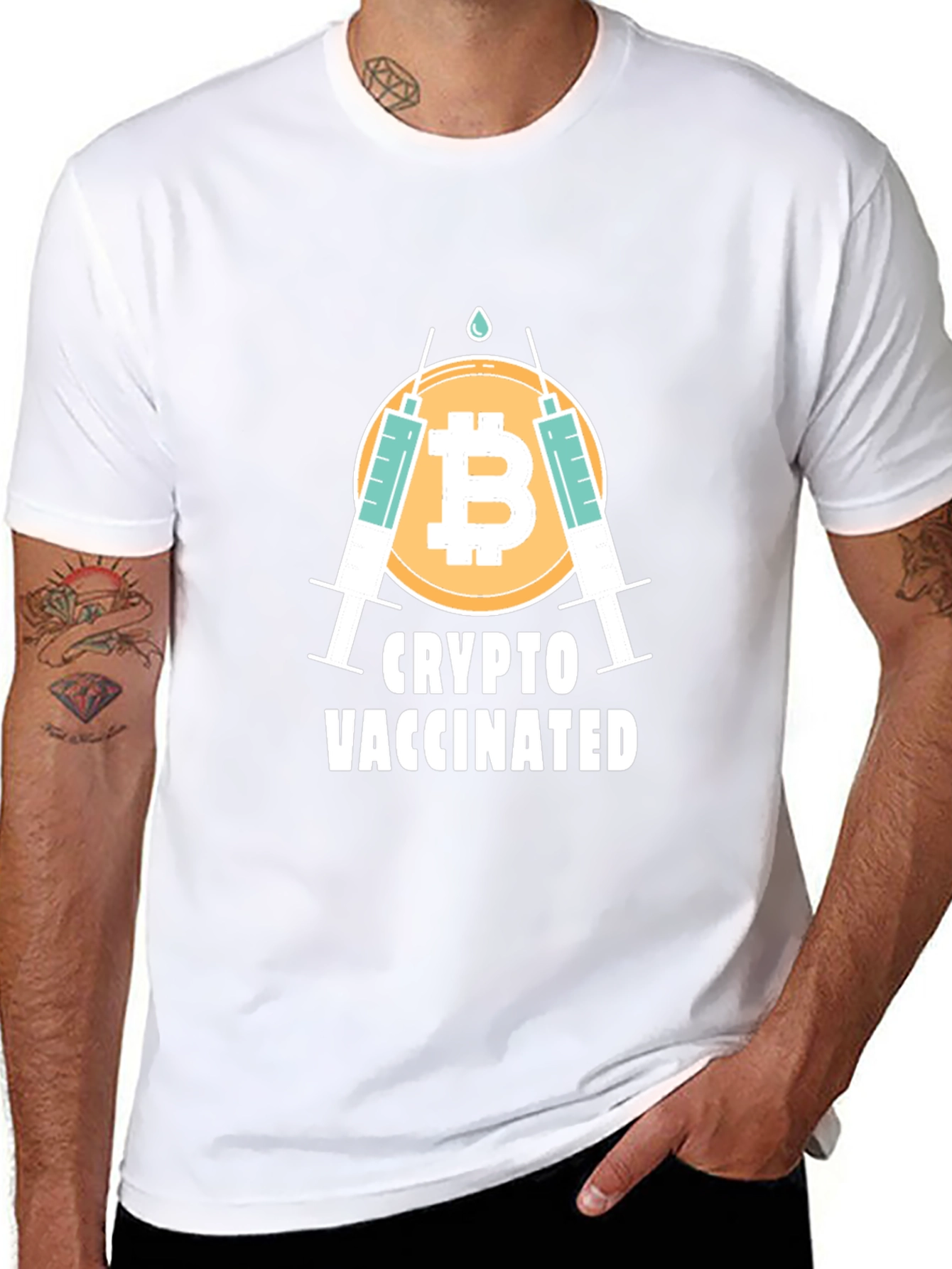 Crypto Vaccinated Graphic T-Shirt