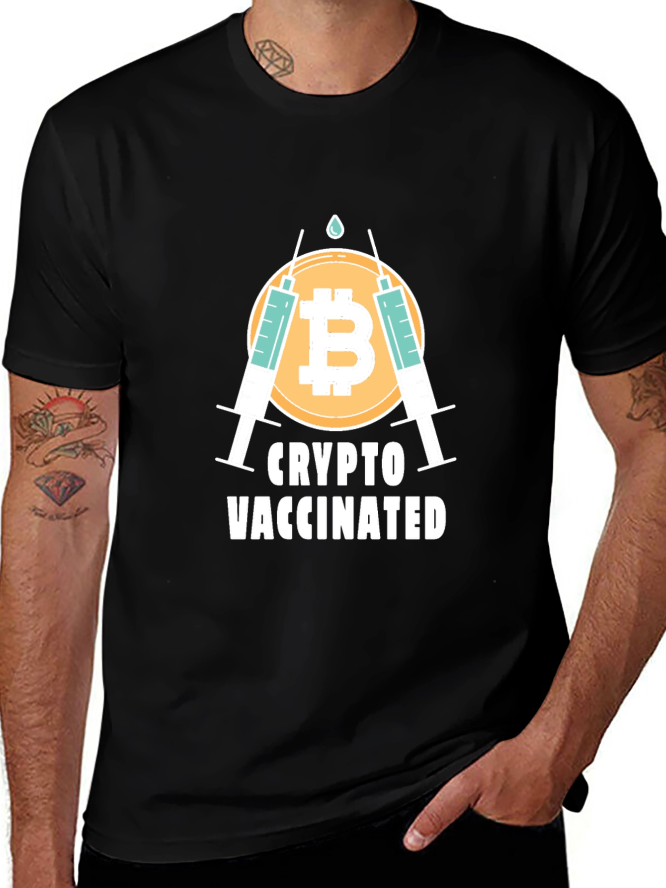 Crypto Vaccinated Graphic T-Shirt