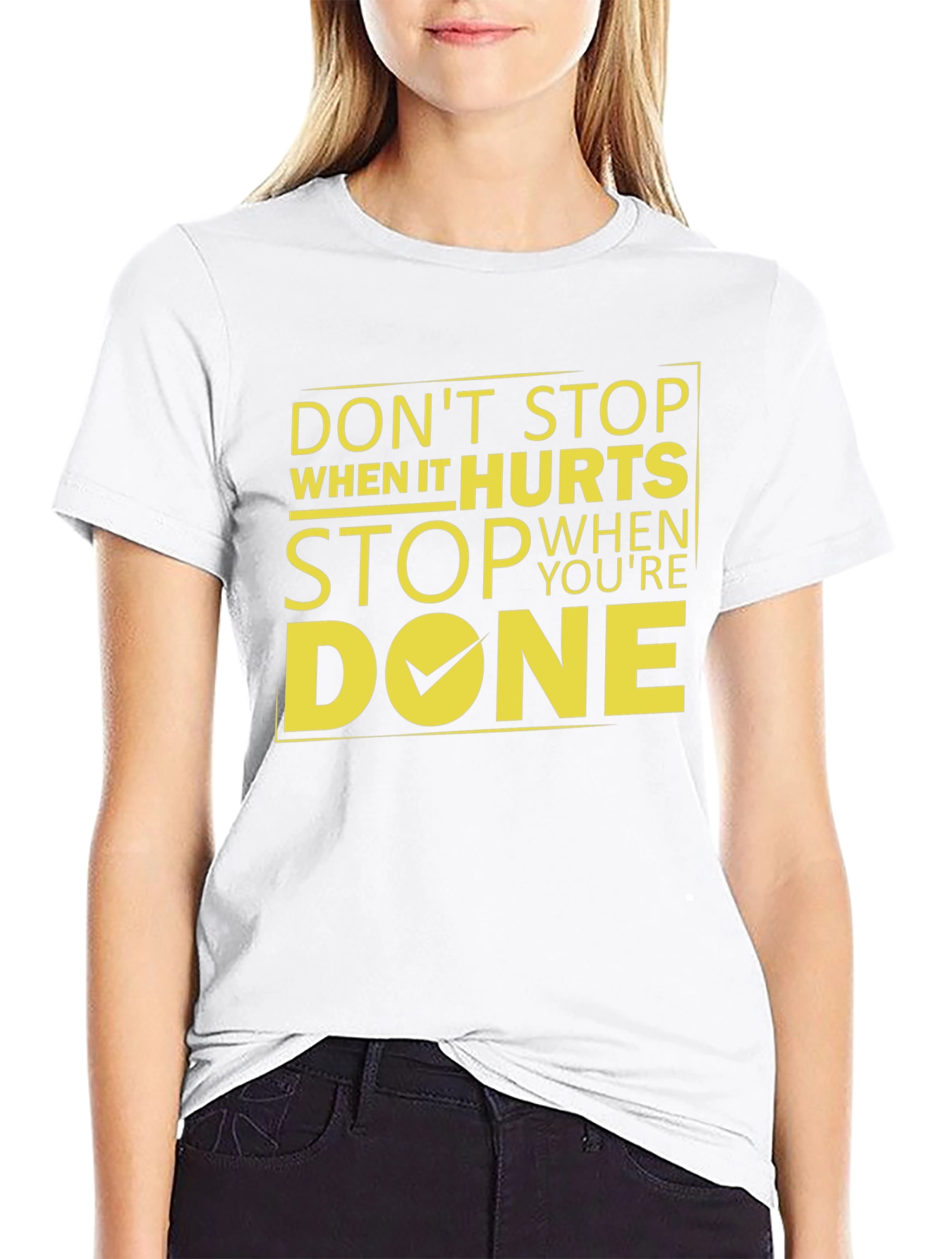 Motivational Graphic T-Shirt - Dont Stop When It Hurts