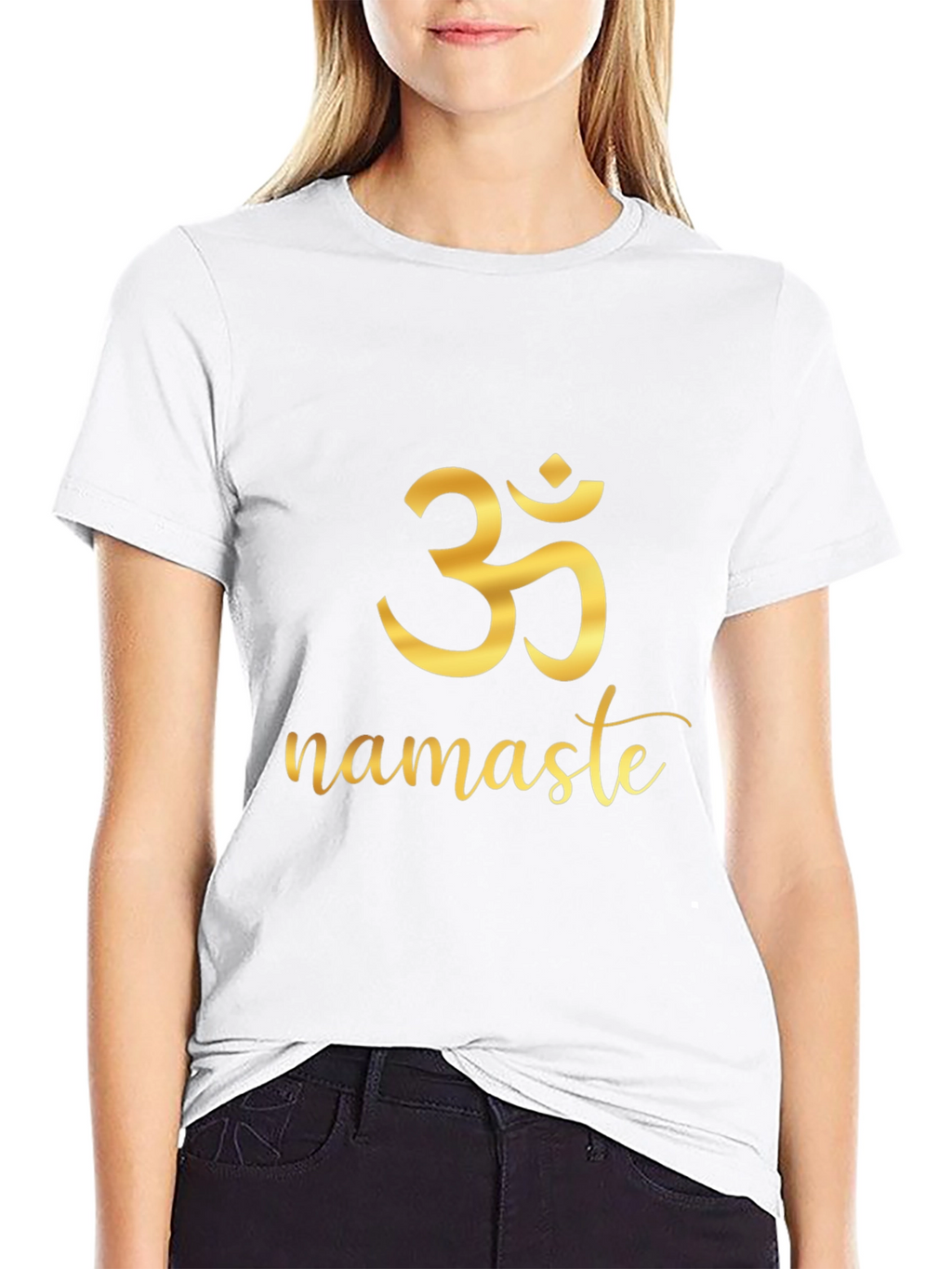 Om Namaste Graphic Black T-Shirt