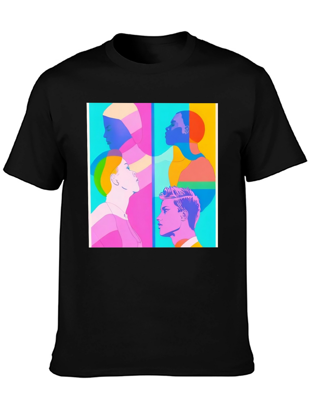 Modern Art Graphic Tee - Unisex Black T-Shirt