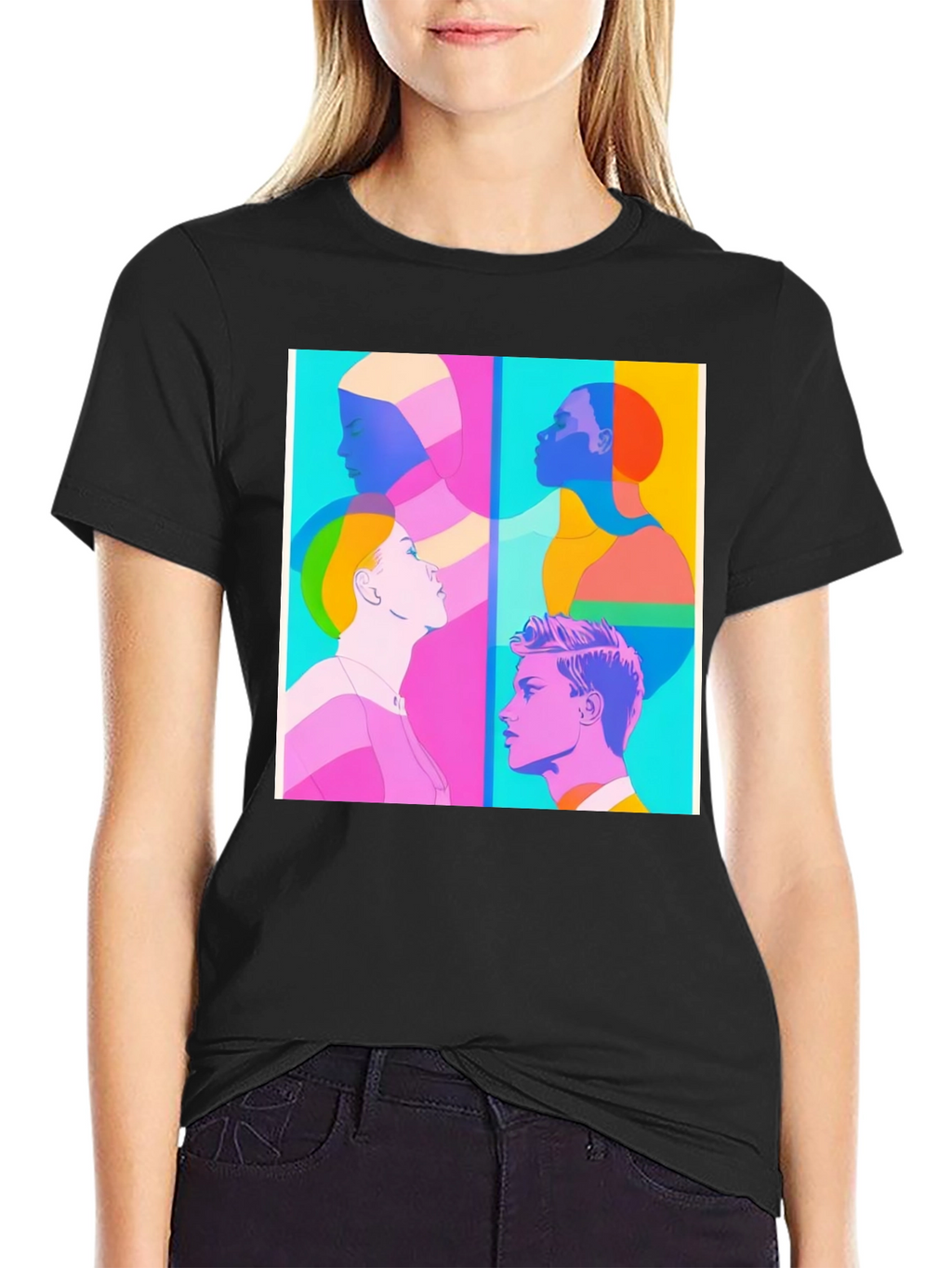 Modern Art Graphic Tee - Unisex Black T-Shirt