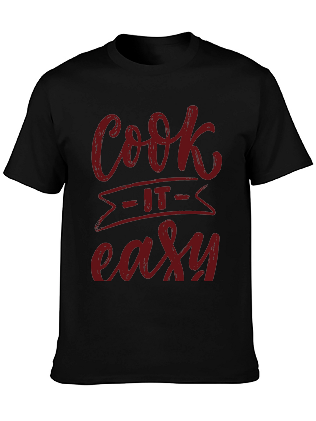 Cook It Easy Black Graphic Tee