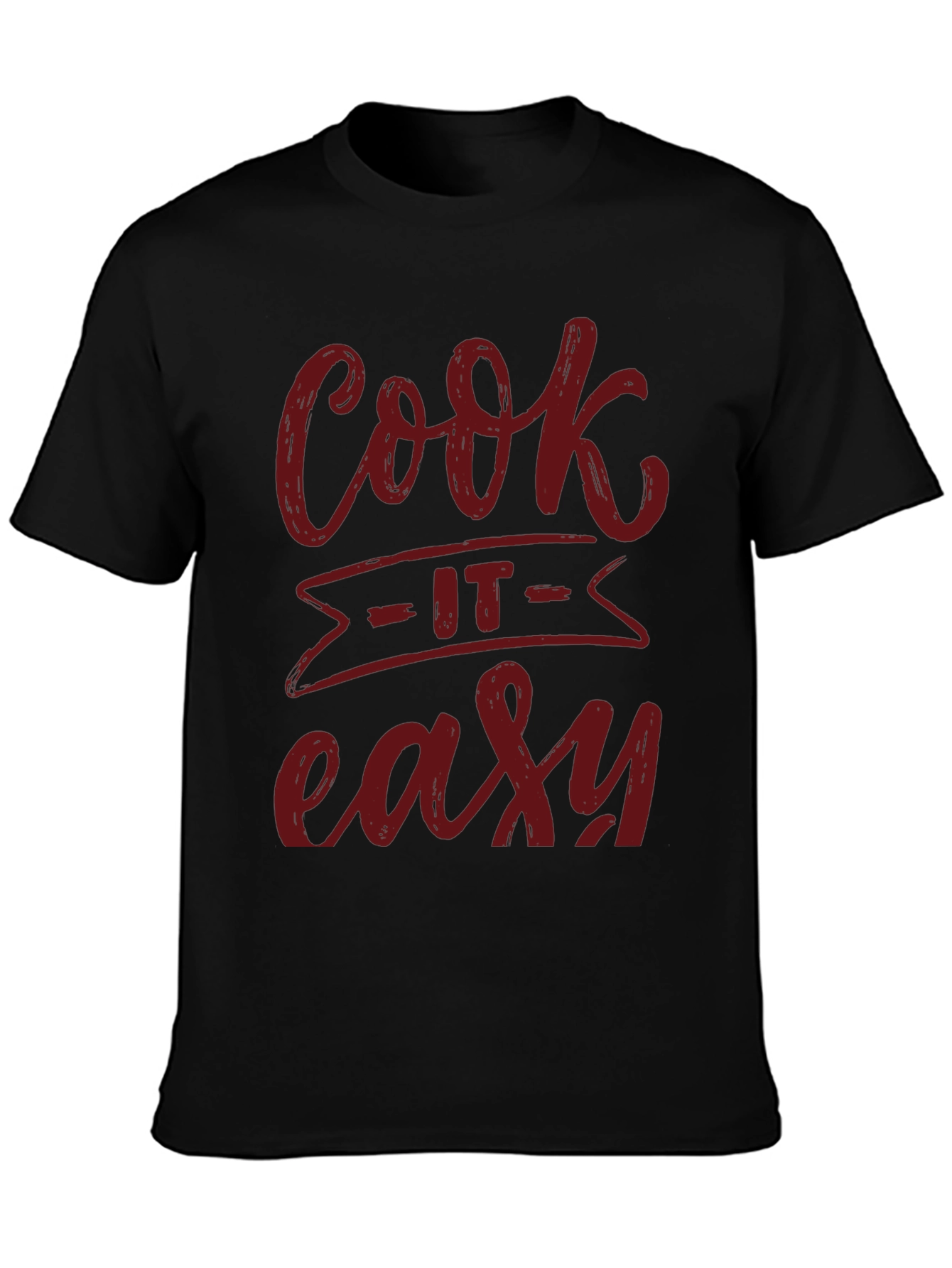 Cook It Easy Black Graphic Tee
