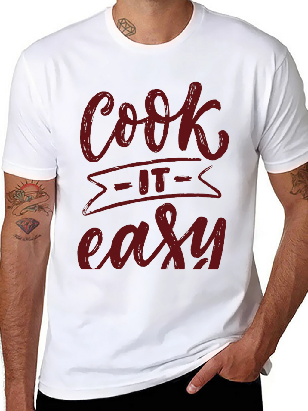 Cook It Easy Black Graphic Tee
