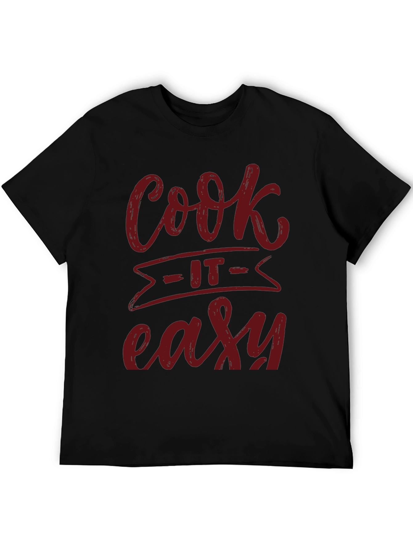 Cook It Easy Black Graphic Tee