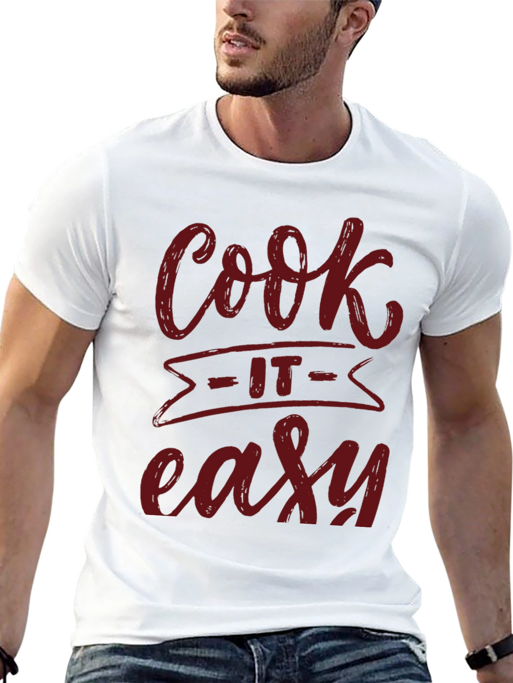 Cook It Easy Black Graphic Tee