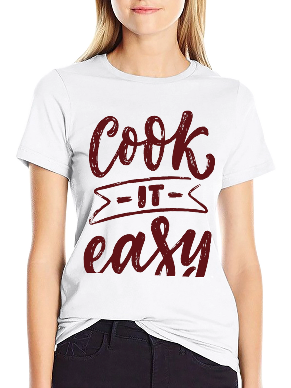 Cook It Easy Black Graphic Tee