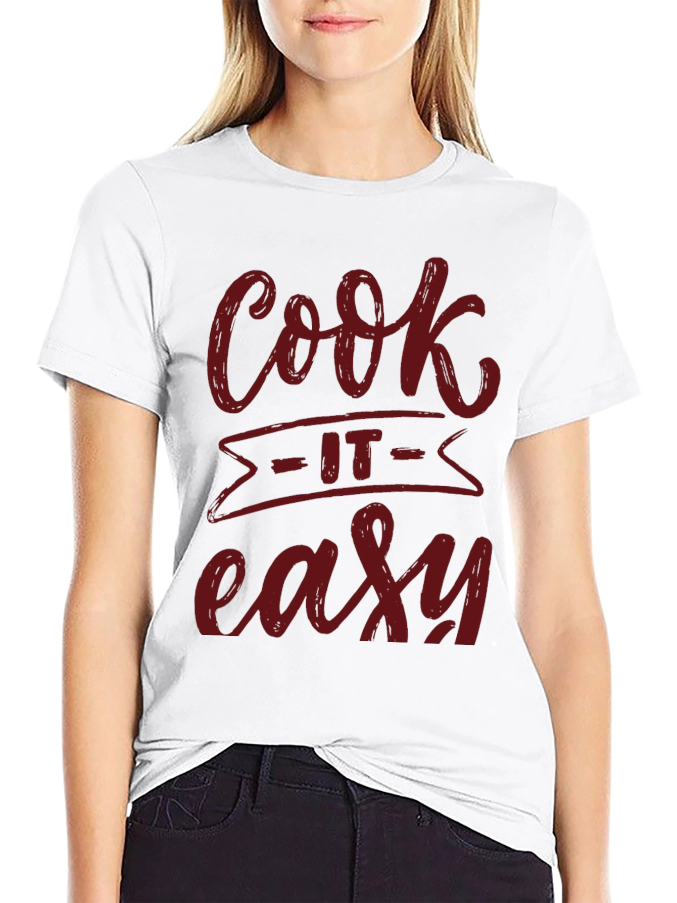 Cook It Easy Black Graphic Tee