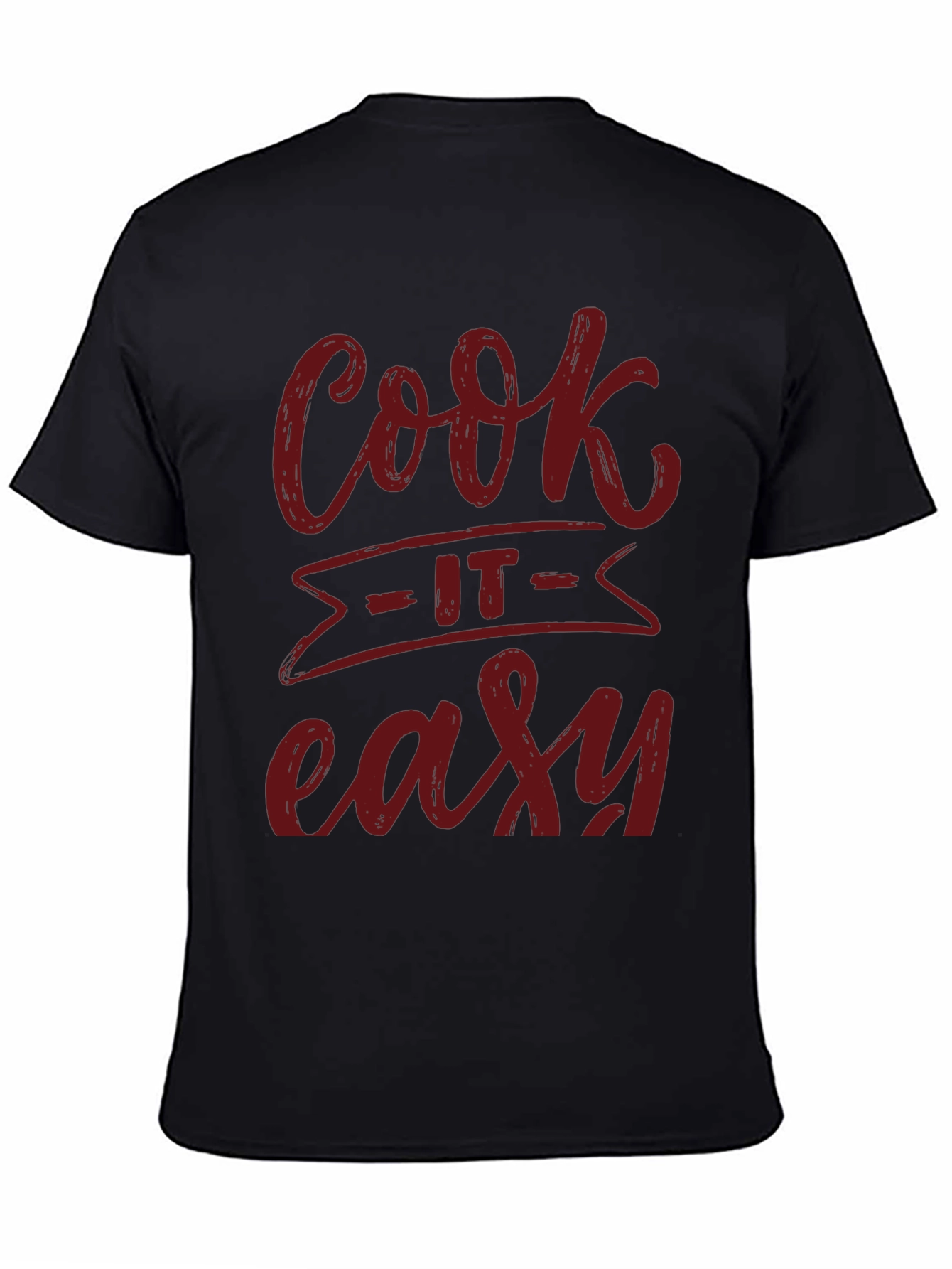 Cook It Easy Black Graphic Tee