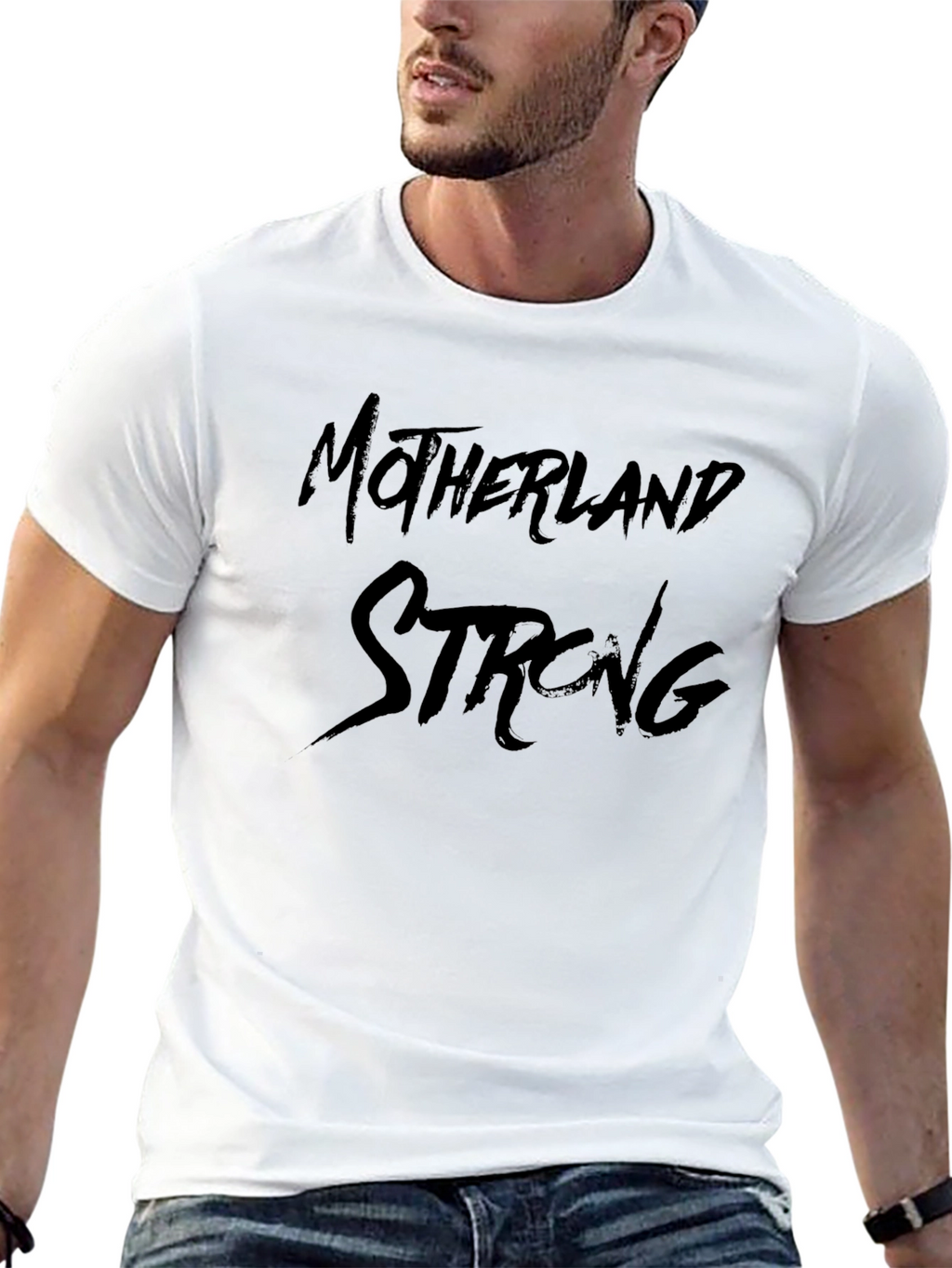 Motherland Strong Graphic Tee - Black T-Shirt