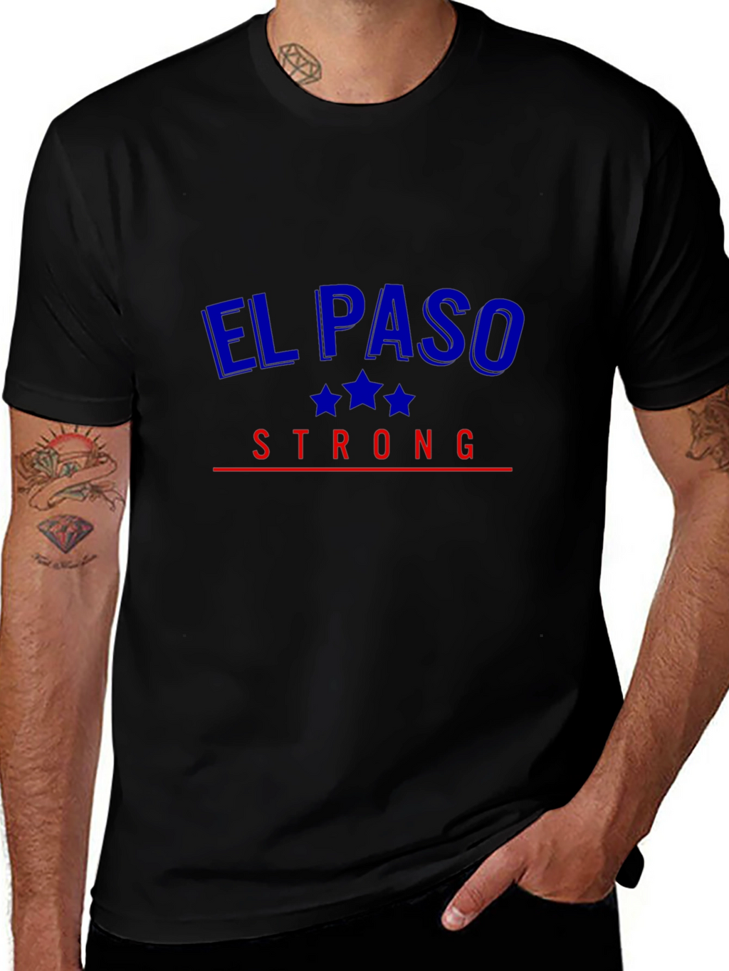El Paso Strong Graphic Tee - Patriotic Design