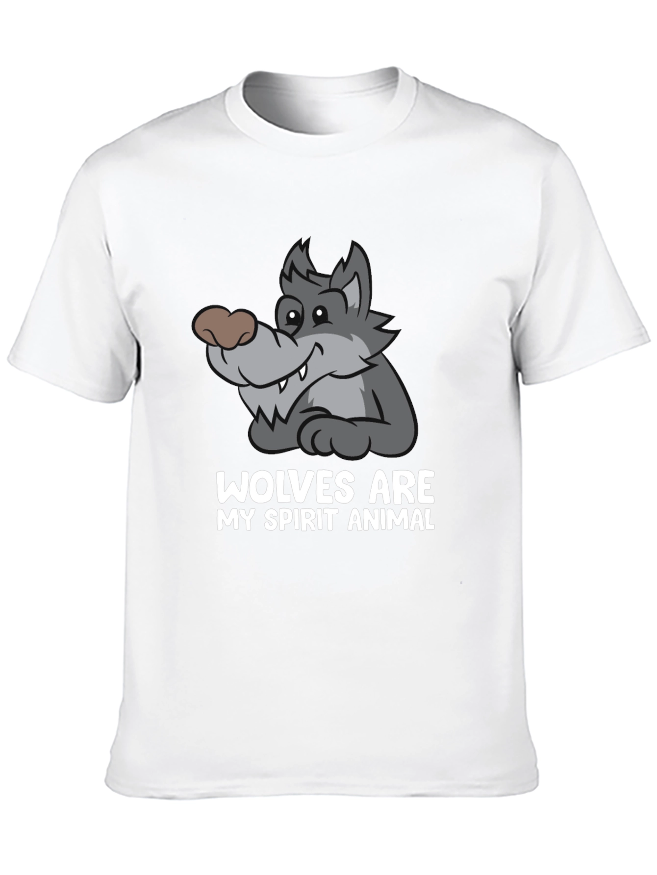 Wolves Are My Spirit Animal Black T-Shirt