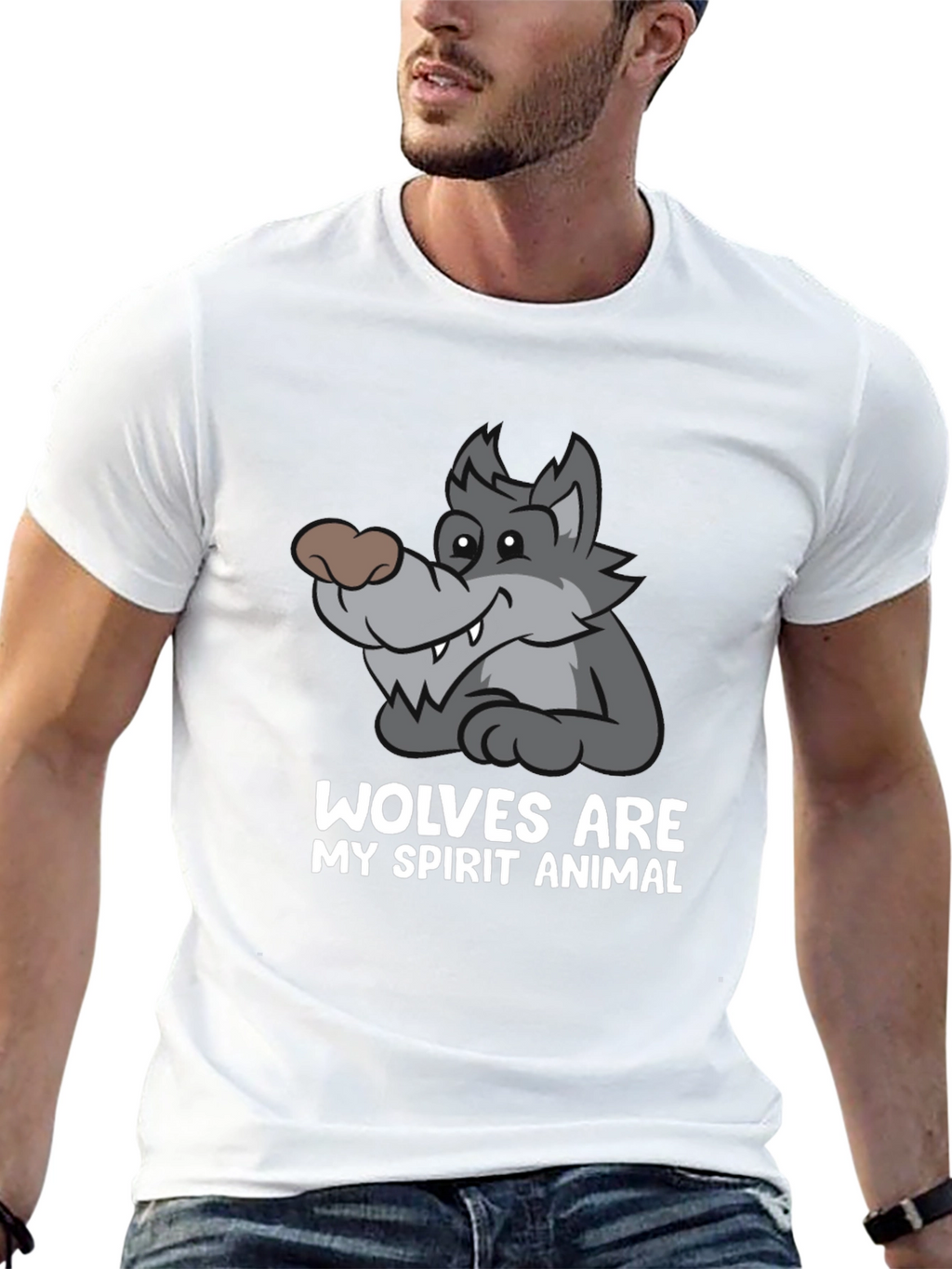 Wolves Are My Spirit Animal Black T-Shirt
