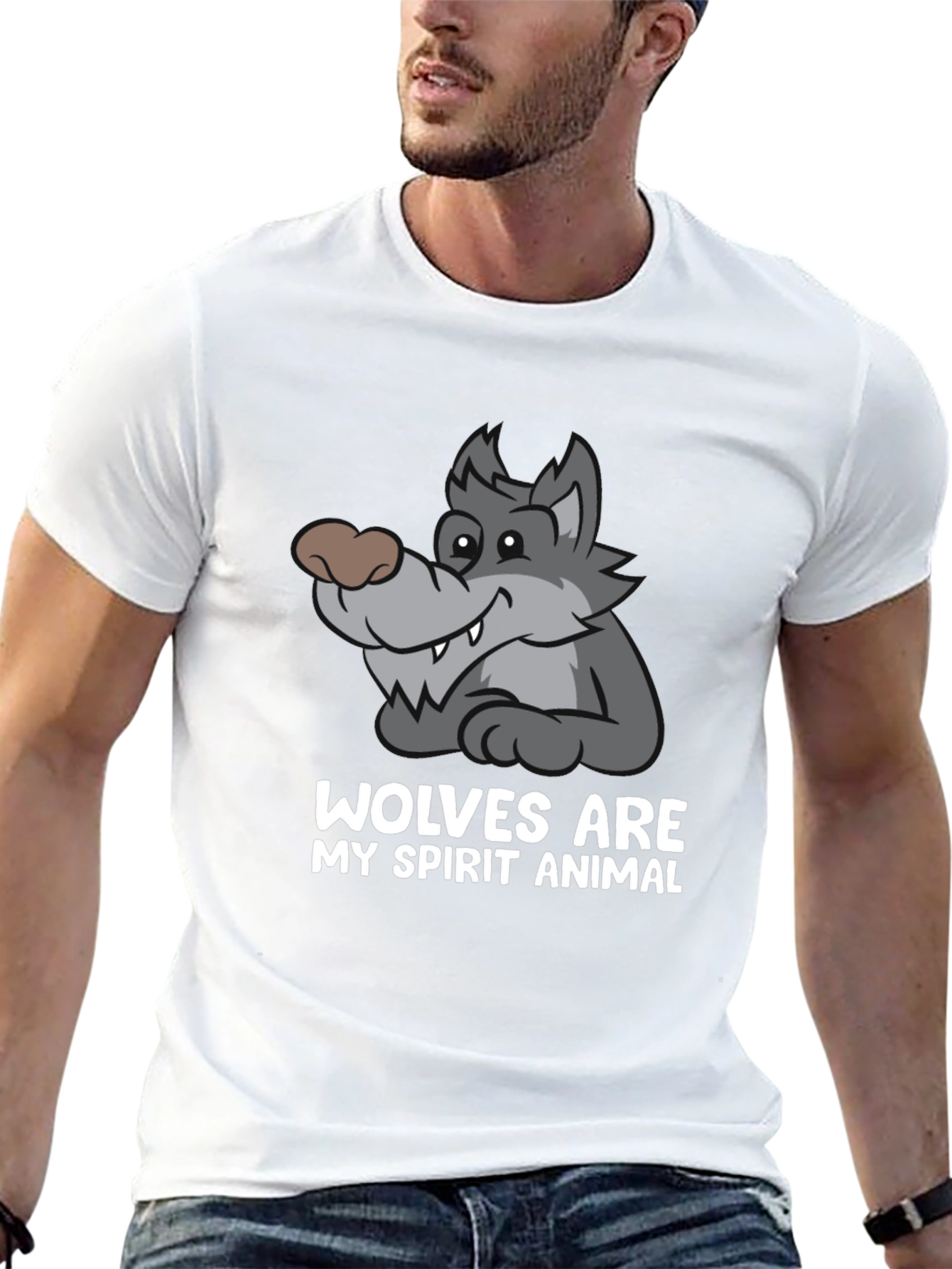 Wolves Are My Spirit Animal Black T-Shirt