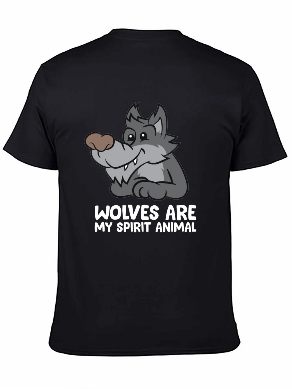 Wolves Are My Spirit Animal Black T-Shirt