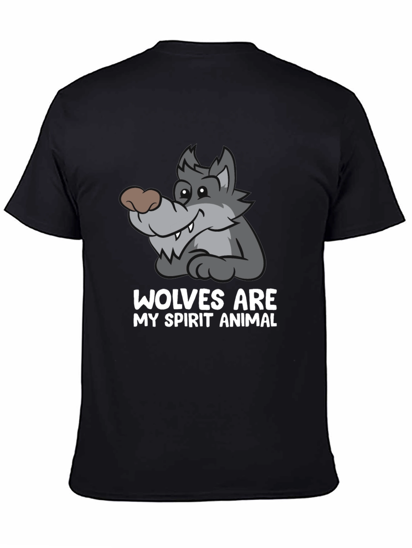 Wolves Are My Spirit Animal Black T-Shirt