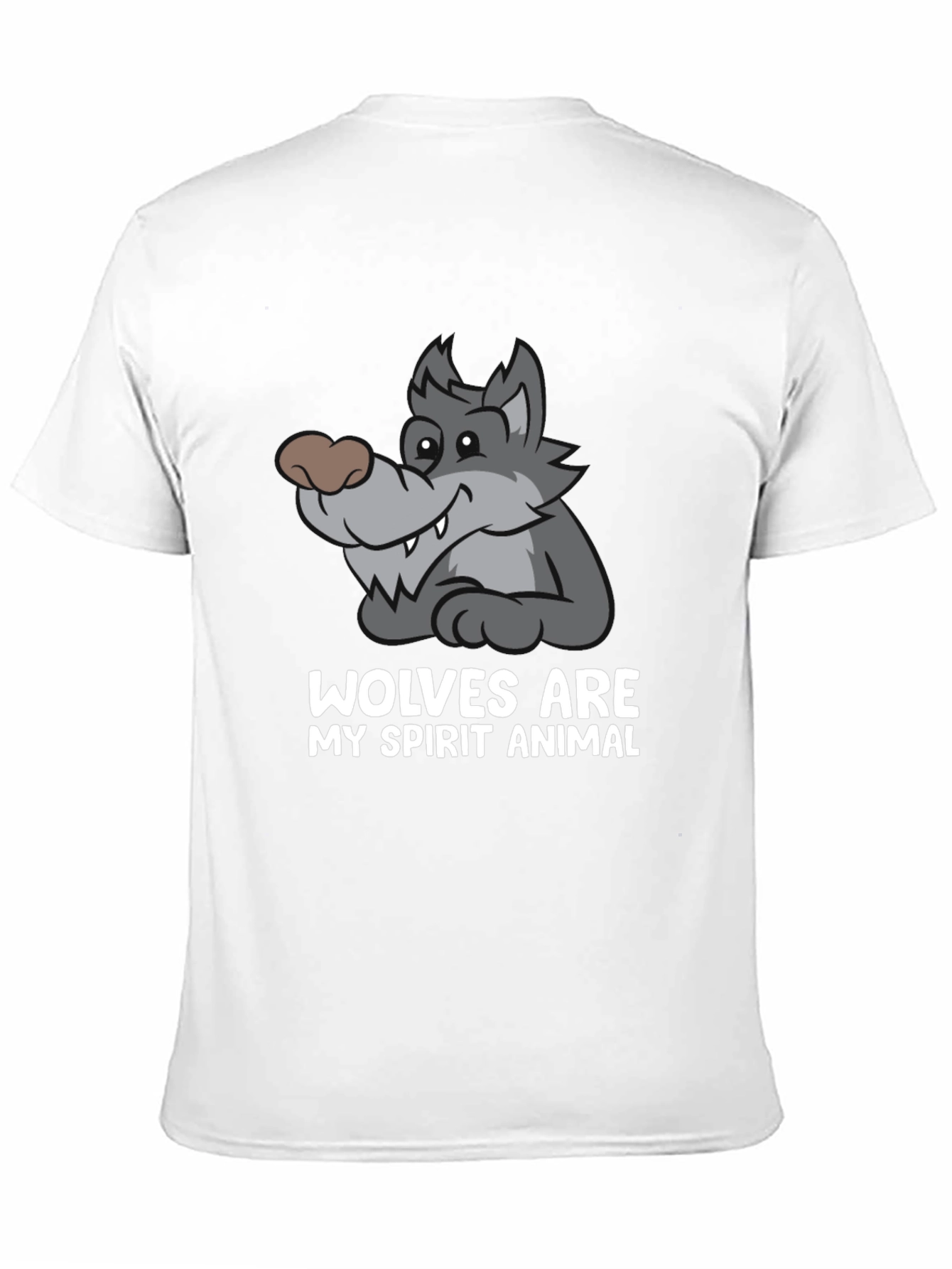 Wolves Are My Spirit Animal Black T-Shirt
