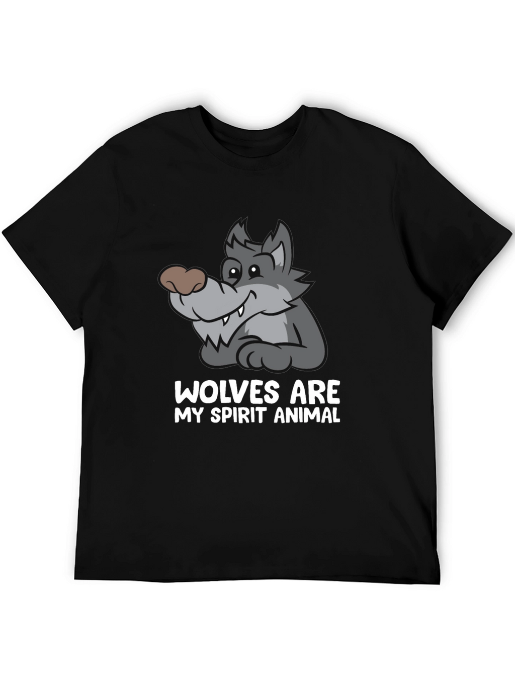 Wolves Are My Spirit Animal Black T-Shirt