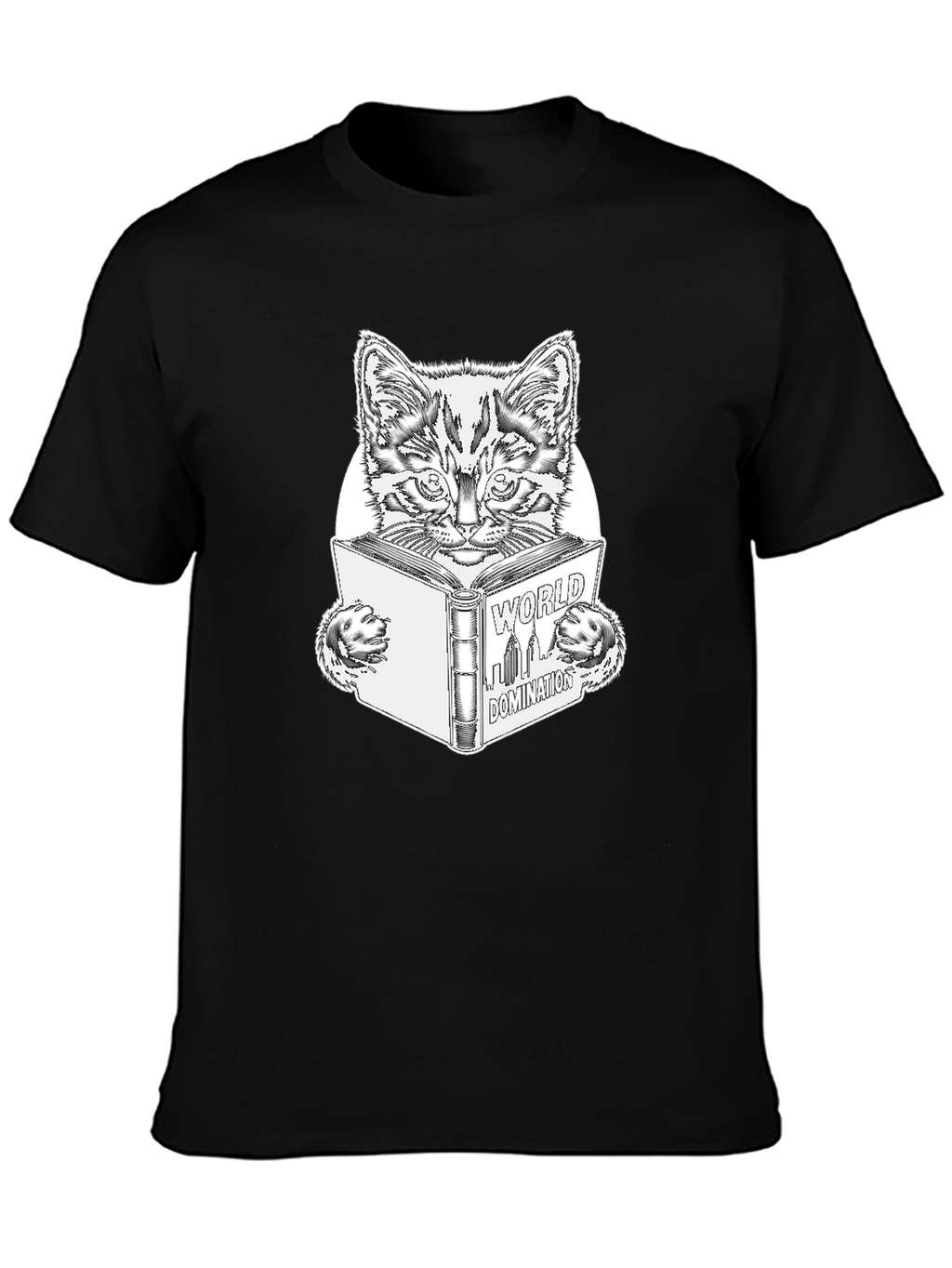 World Domination Cat T-Shirt - Black