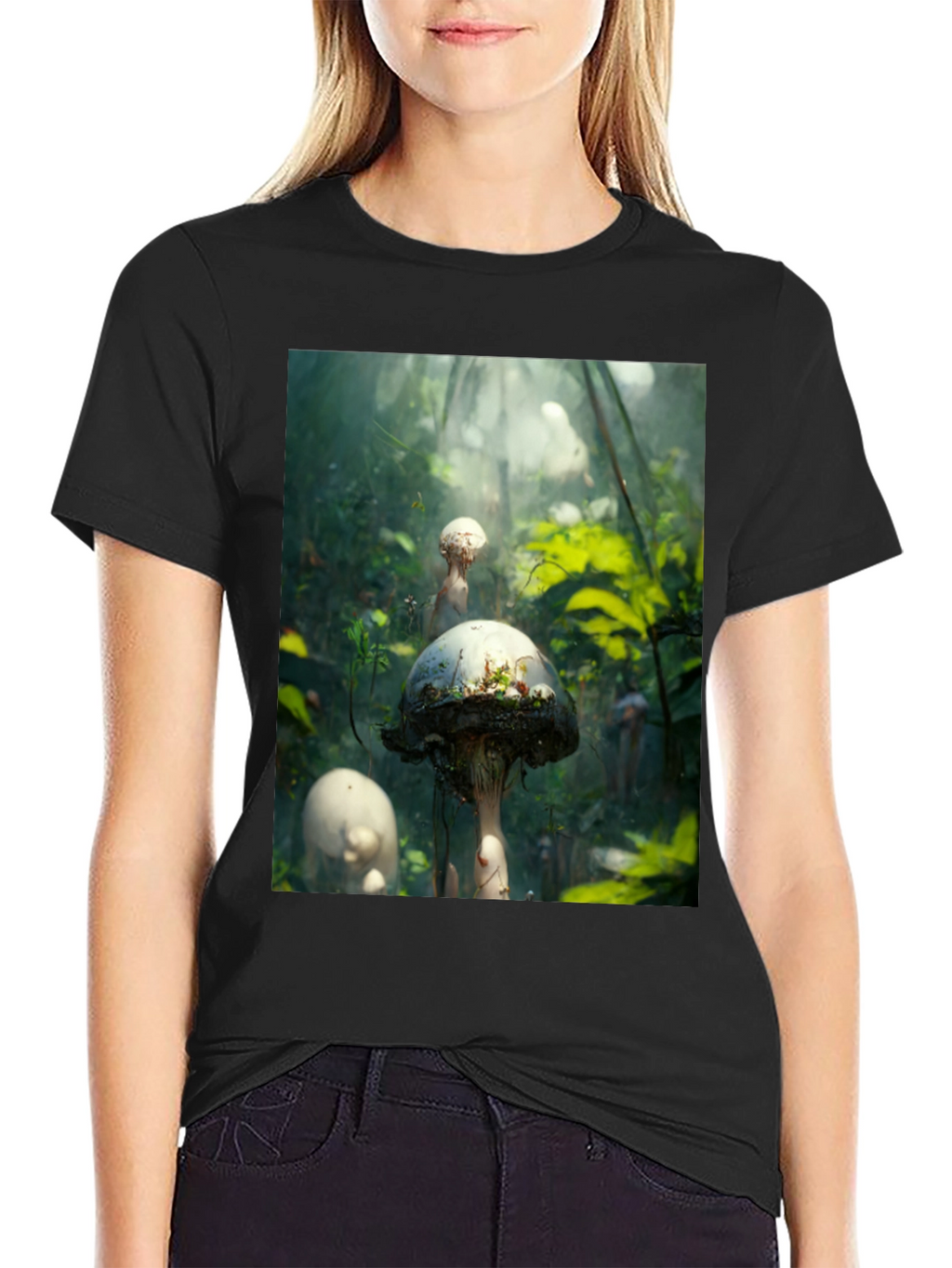 Mushroom Forest Graphic Tee - Nature Inspired Style