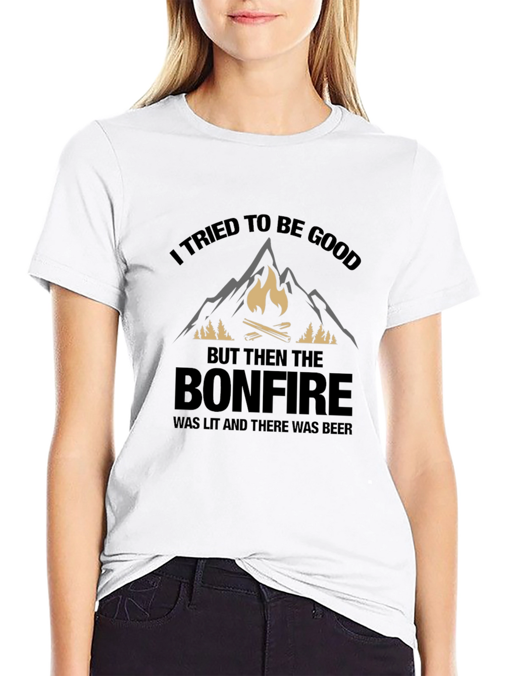 Bonfire Beer T-Shirt - I Tried to Be Good