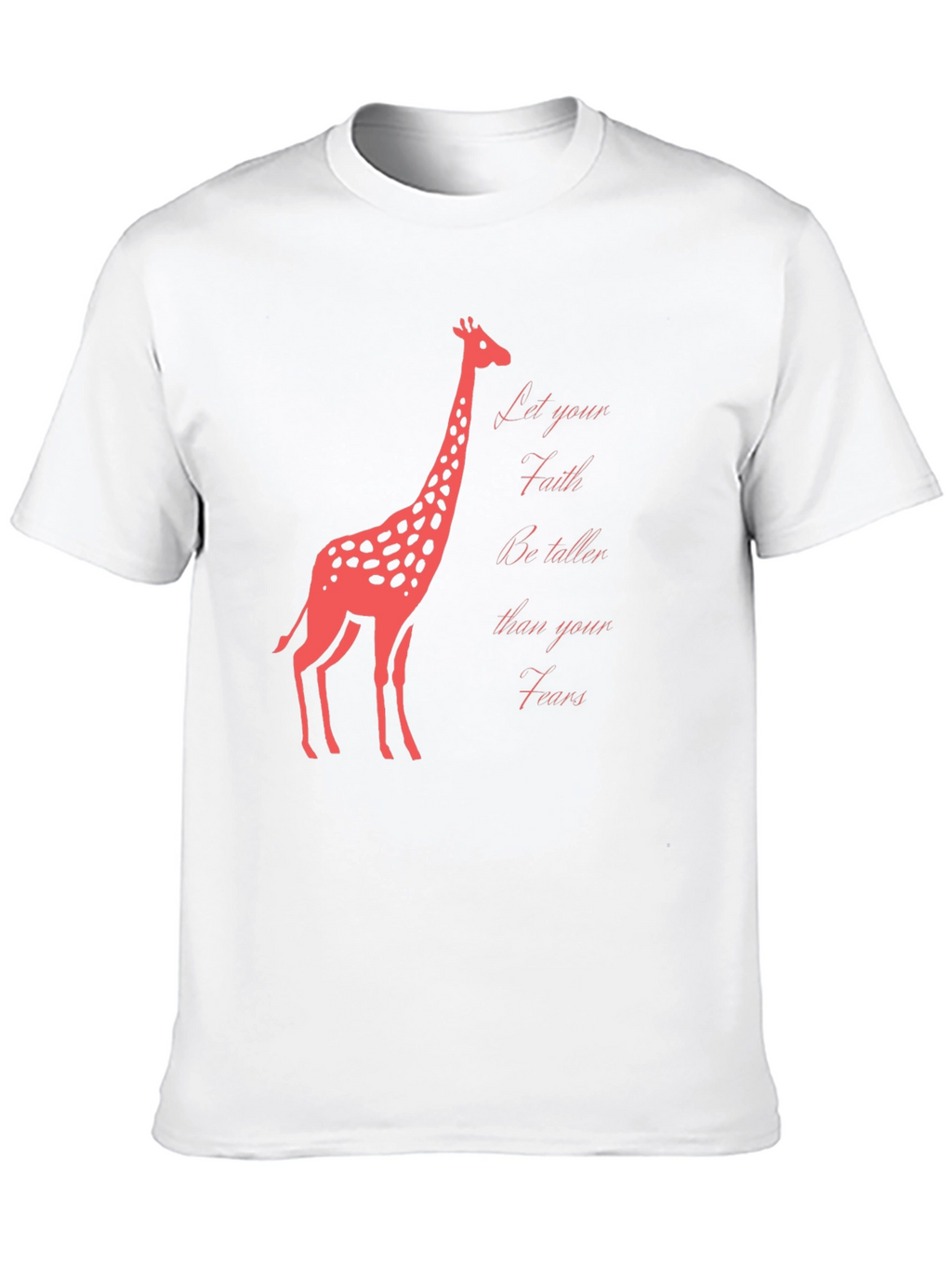 Faith Over Fears Giraffe Graphic T-Shirt