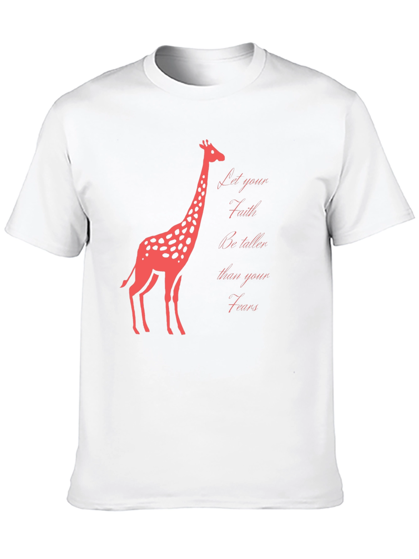 Faith Over Fears Giraffe Graphic T-Shirt