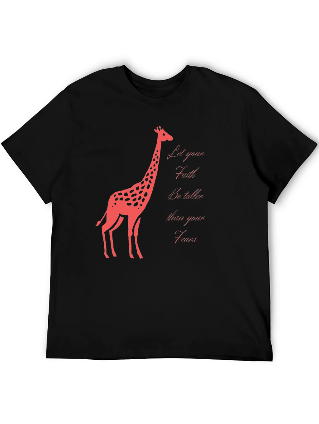Faith Over Fears Giraffe Graphic T-Shirt