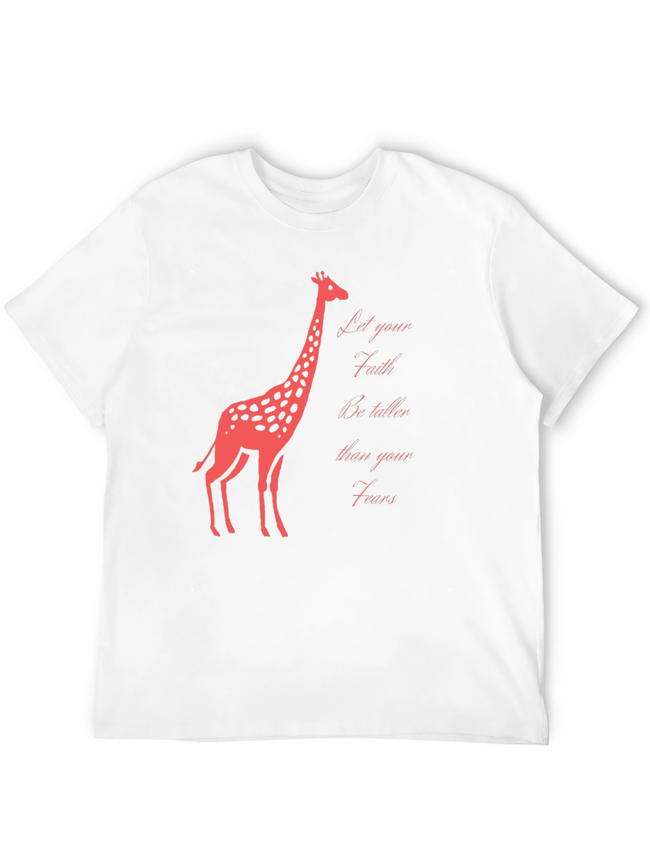 Faith Over Fears Giraffe Graphic T-Shirt