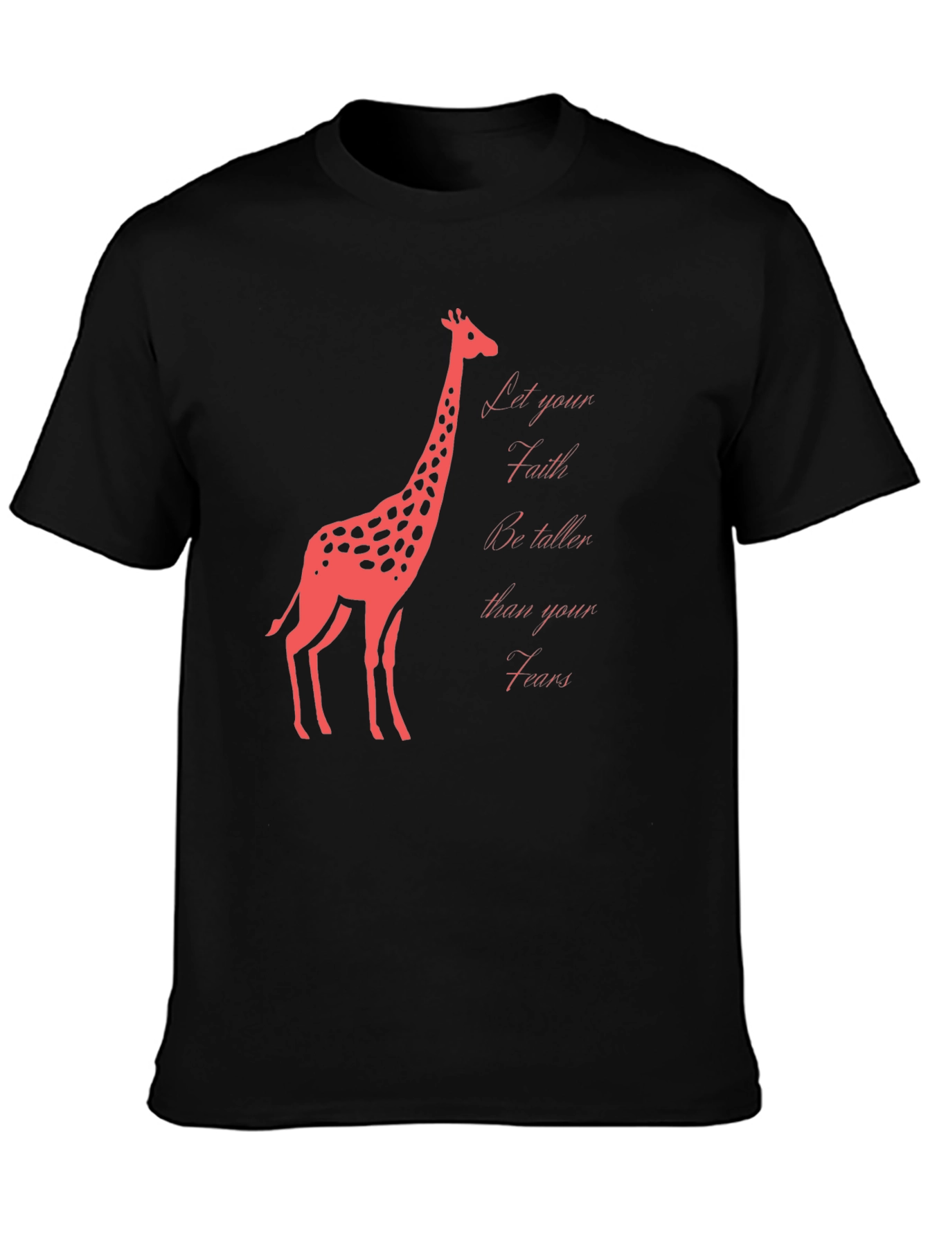 Faith Over Fears Giraffe Graphic T-Shirt