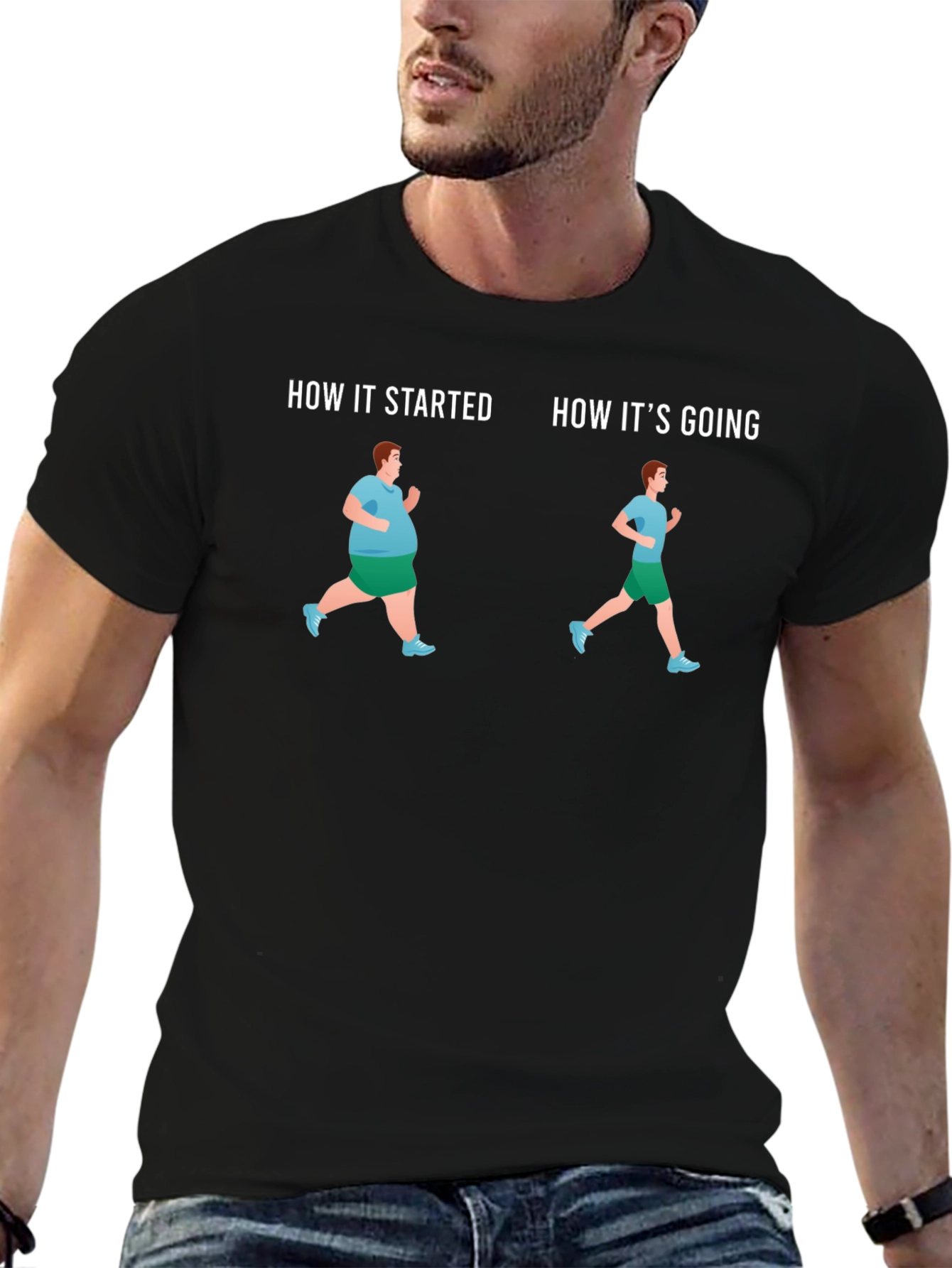 Fitness Journey T-Shirt - How It Started How Its Going