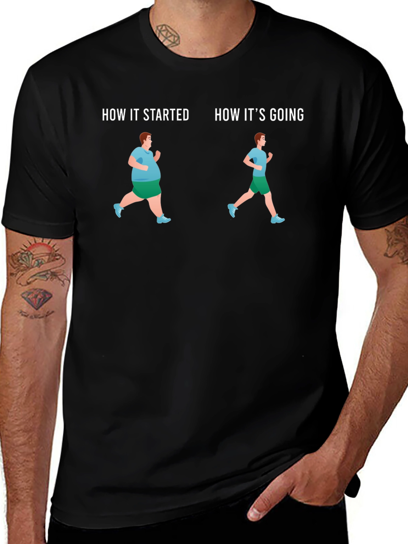 Fitness Journey T-Shirt - How It Started How Its Going