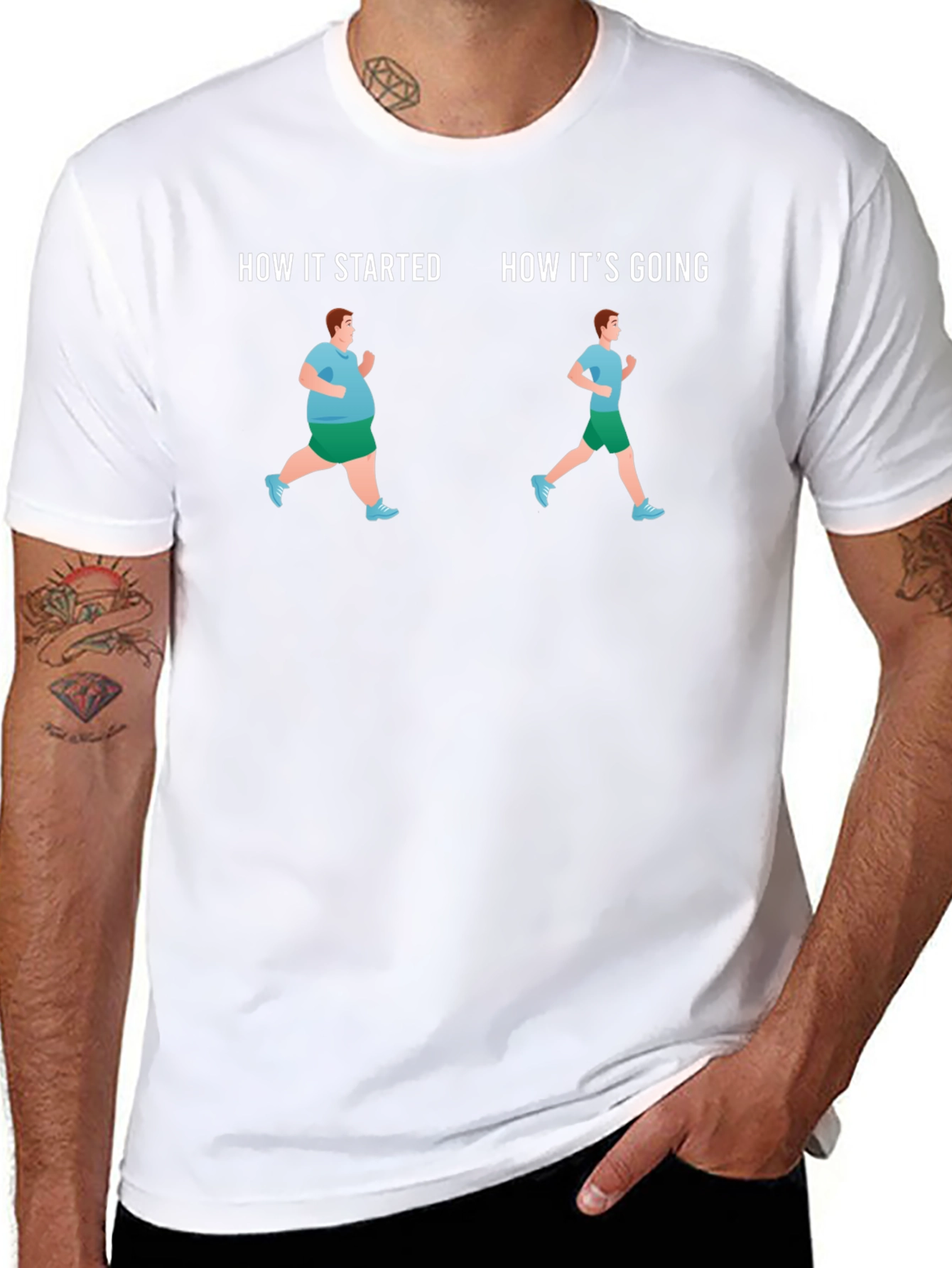 Fitness Journey T-Shirt - How It Started How Its Going