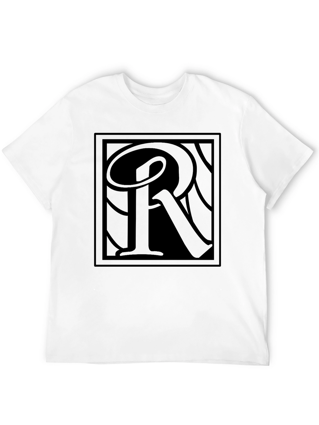 Monochrome R Graphic Tee - Modern Streetwear