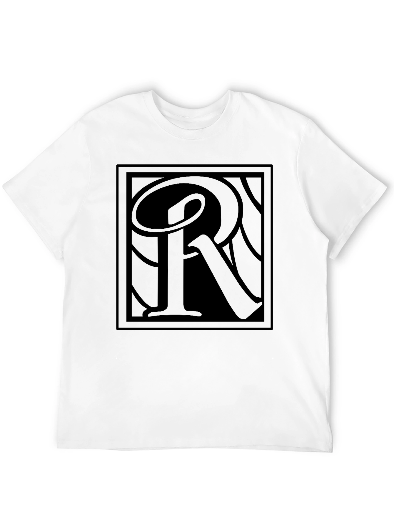 Monochrome R Graphic Tee - Modern Streetwear