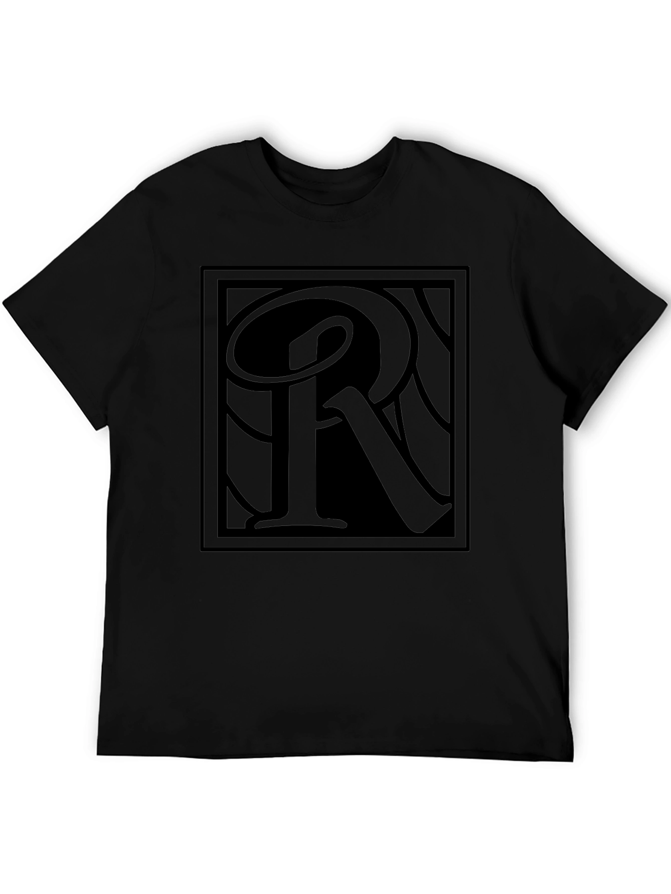 Monochrome R Graphic Tee - Modern Streetwear