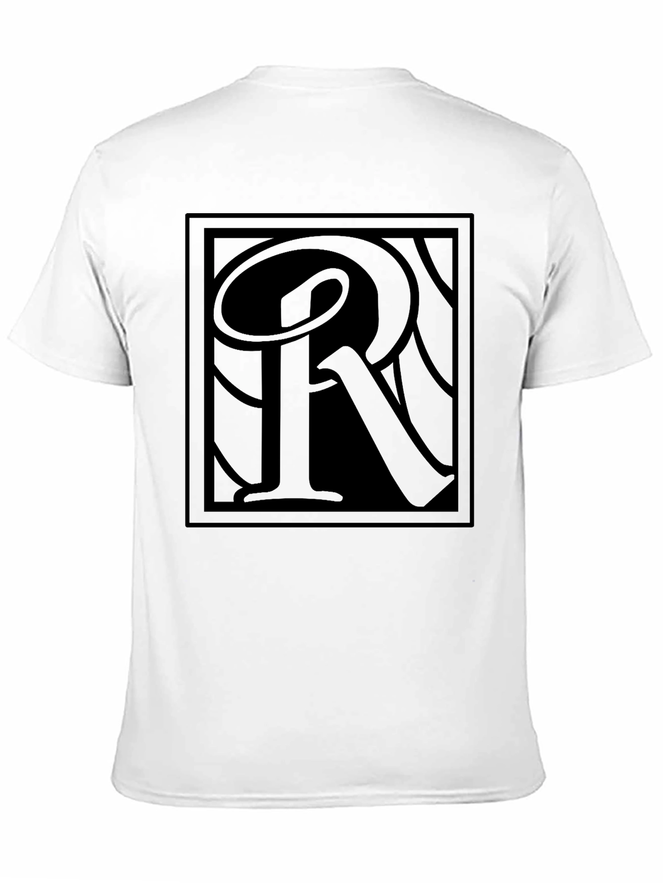 Monochrome R Graphic Tee - Modern Streetwear