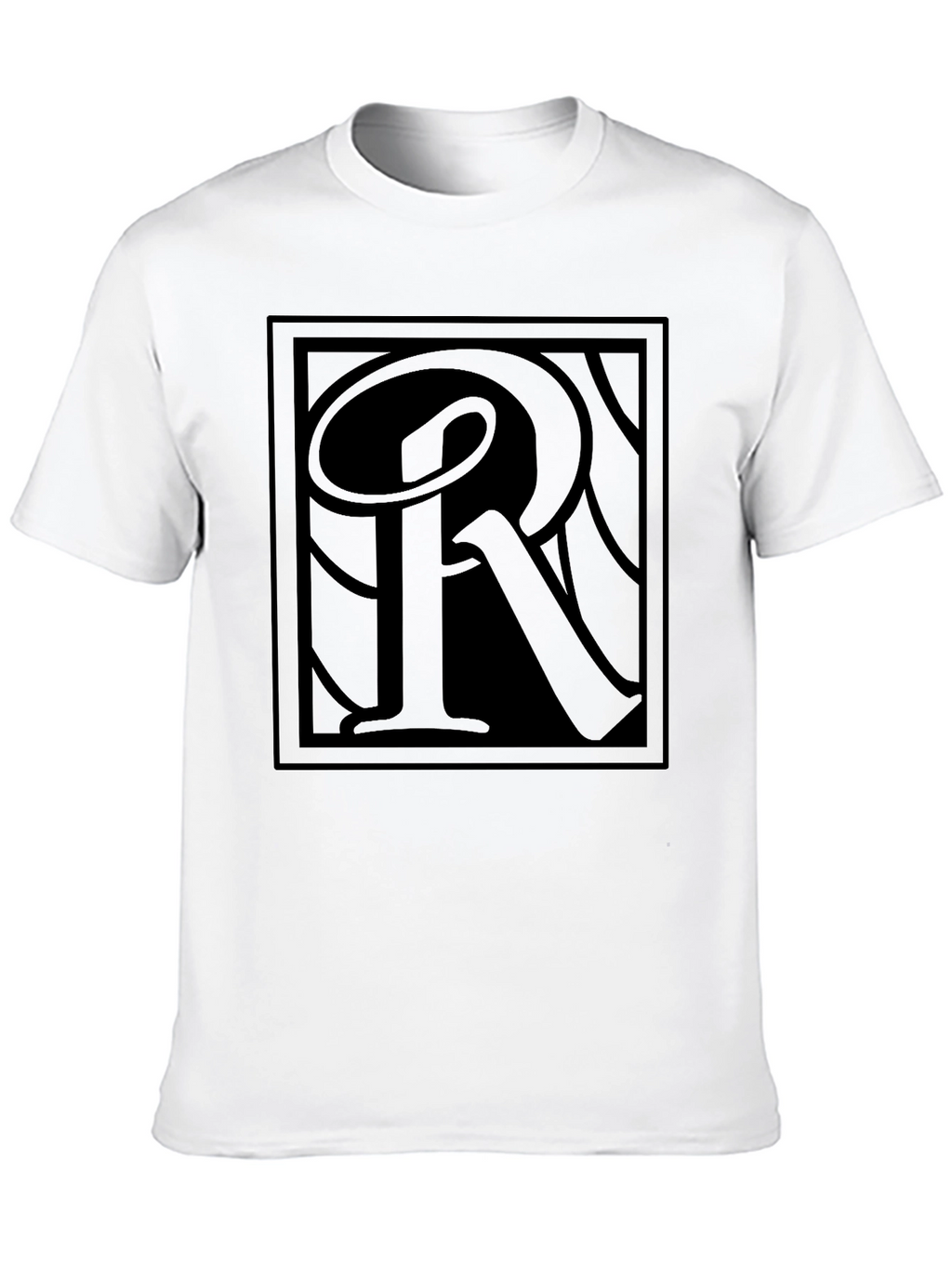 Monochrome R Graphic Tee - Modern Streetwear