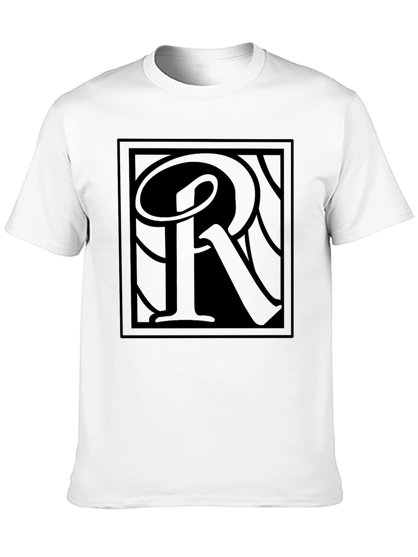 Monochrome R Graphic Tee - Modern Streetwear